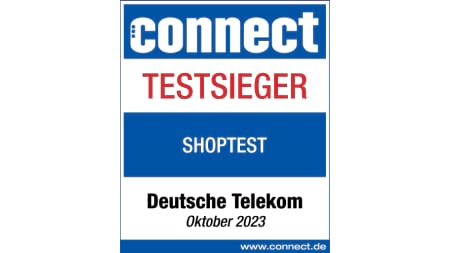 Testsiegel connect, Testsieger, Shoptest, Deutsche Telekom, Oktober 2023