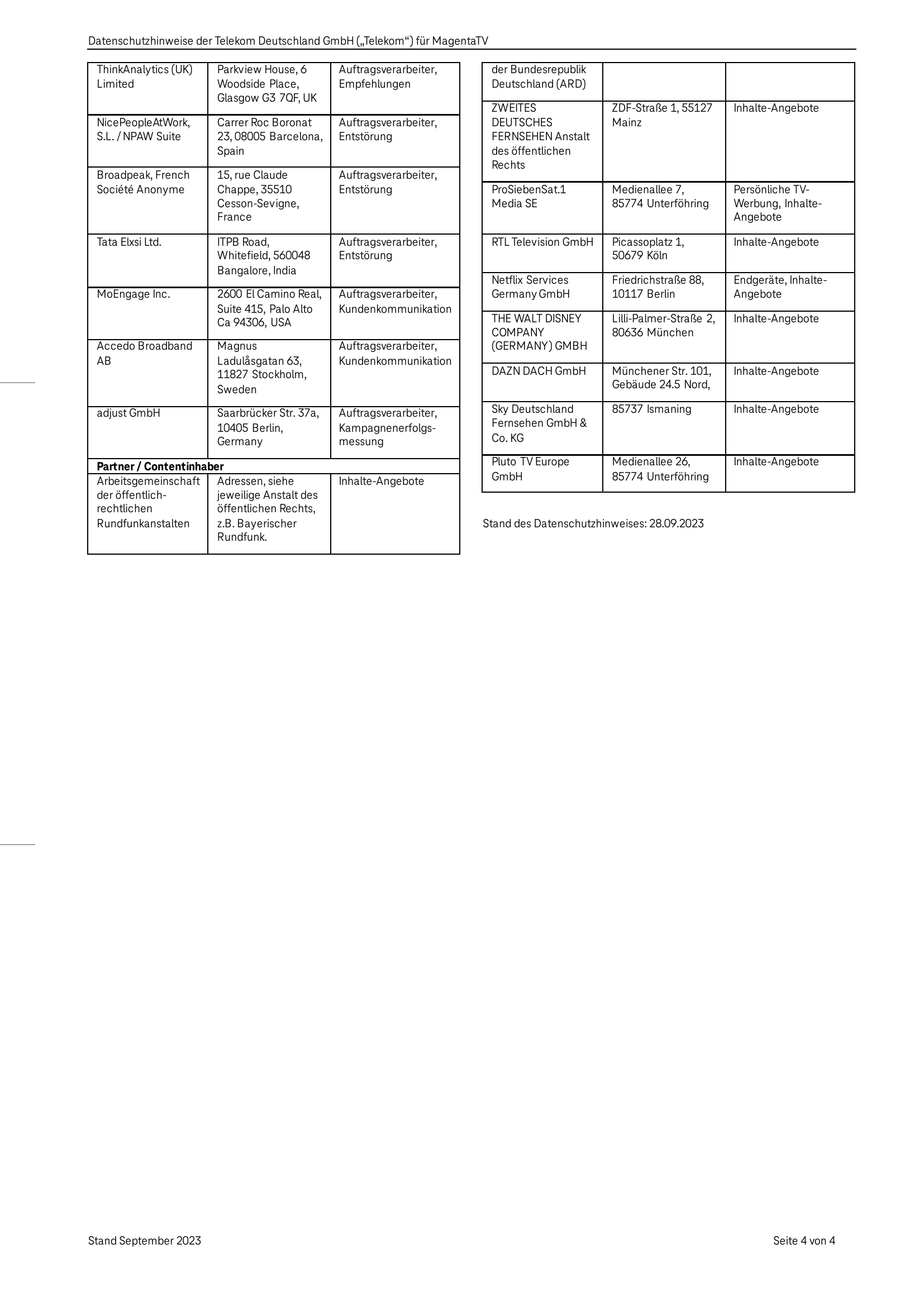 Telekom Datenschutzhinweise PDF Dokument