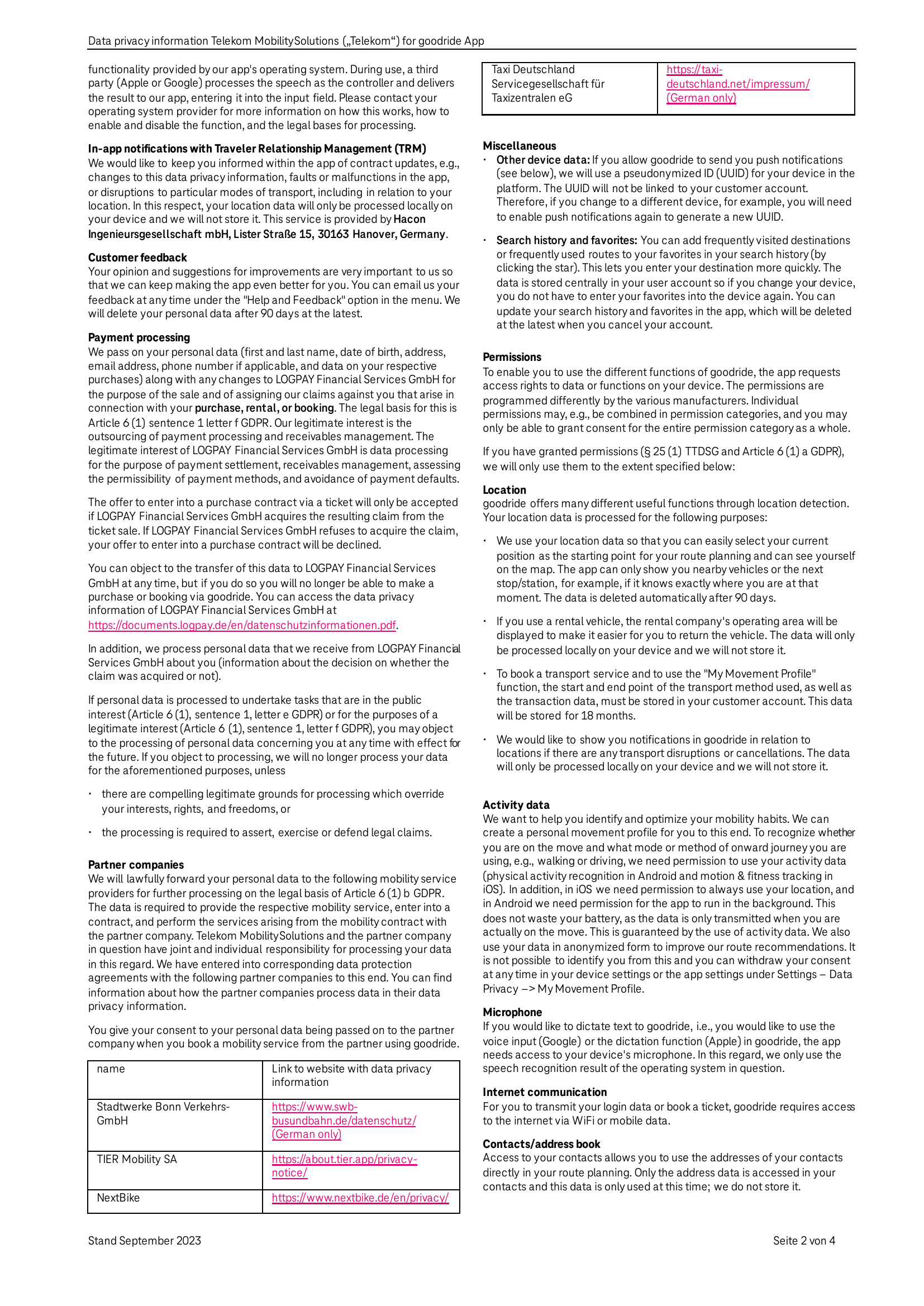 Telekom Datenschutzhinweise PDF Dokument