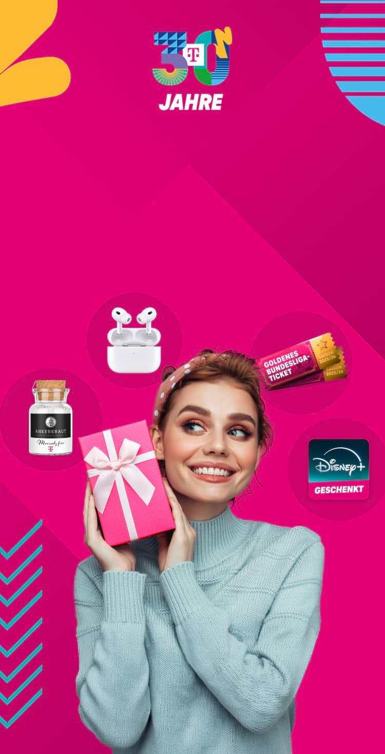 Bild: Smartphone mit Startseite der MeinMagenta App 