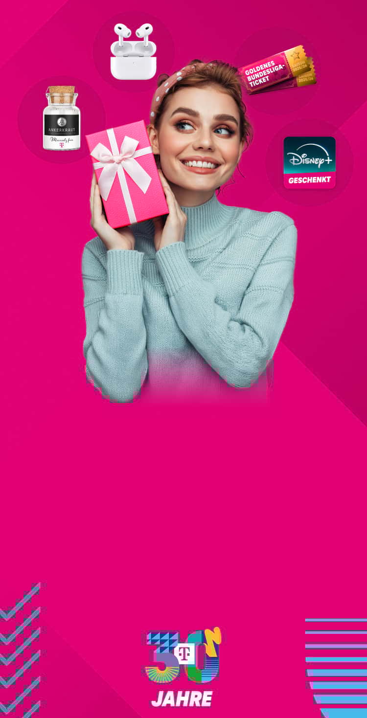 Bild: Smartphone mit Startseite der MeinMagenta App 