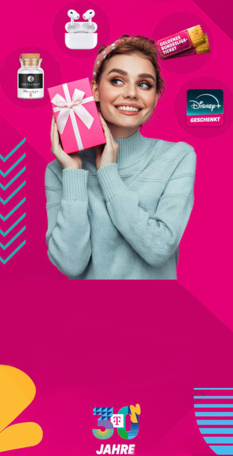 Bild: Smartphone mit Startseite der MeinMagenta App 