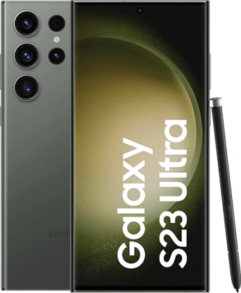 Vorder- und Rückseite des Samsung Galaxy S23 Ultra