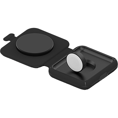 xqisit Induktiv faltbares 2in1 Ladegerät - schwarz 99934342 hero