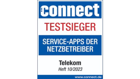 Testsiegel Connect, Testsieger MeinMagenta App, Service-Apps der Netzbetreiber, Heft 10/2023, Telekom