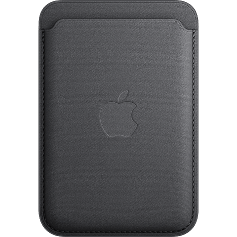 Apple iPhone Feingewebe Wallet mit MagSafe - Schwarz 99934858 vorne