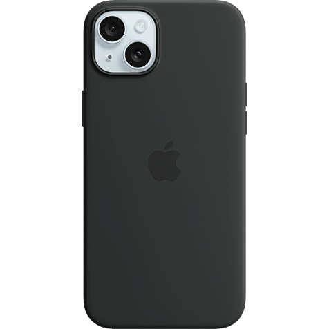 Apple Silikon Case iPhone 15 mit MagSafe - schwarz 99934841 hero