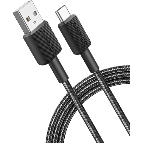 Anker USB-C auf USB-A Kabel 180cm - schwarz 99934909 vorne