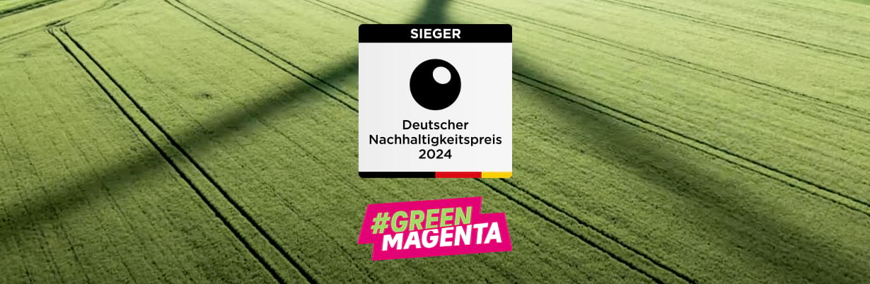 GreenMagenta: Das Netz der Telekom wird zu 100% mit Strom aus erneuerbaren Energien betrieben