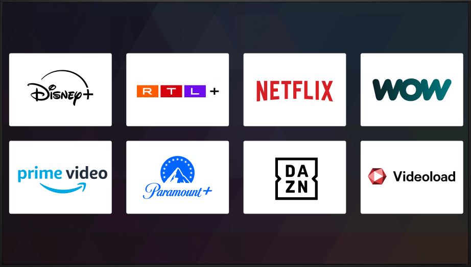 Logos der Streaming-Dienste und Partner von MagentaTV