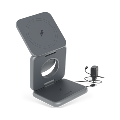 epico Mag+ Faltbarer Wireless Ladegerät - grau 99934938 vorne