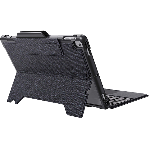 DEQSTER Rugged Touch Keyboard Apple iPad 10.2 - schwarz 99934496 hinten
