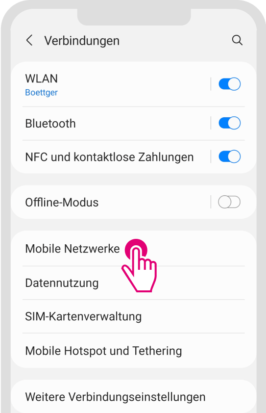 Datenroaming für Android aktivieren - Schritt 2