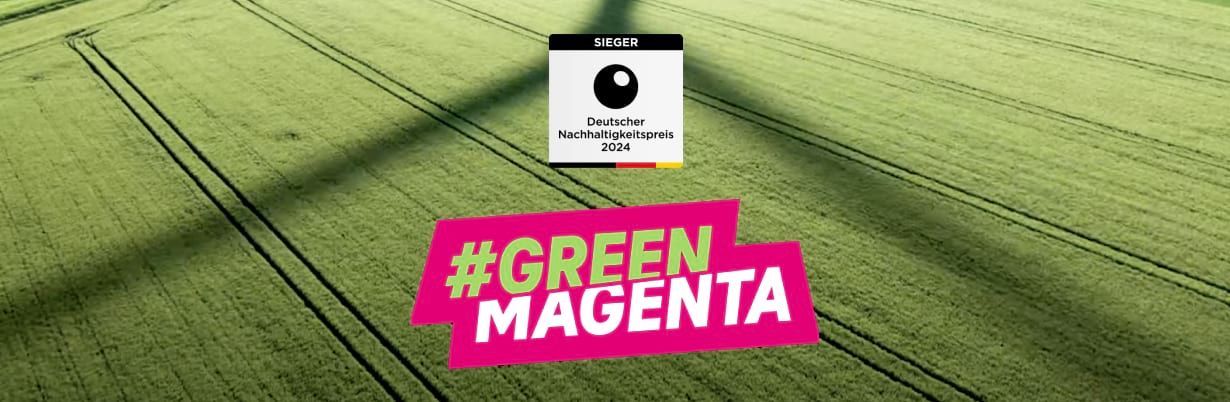 GreenMagenta: Das Netz der Telekom wird zu 100% mit Strom aus erneuerbaren Energien betrieben