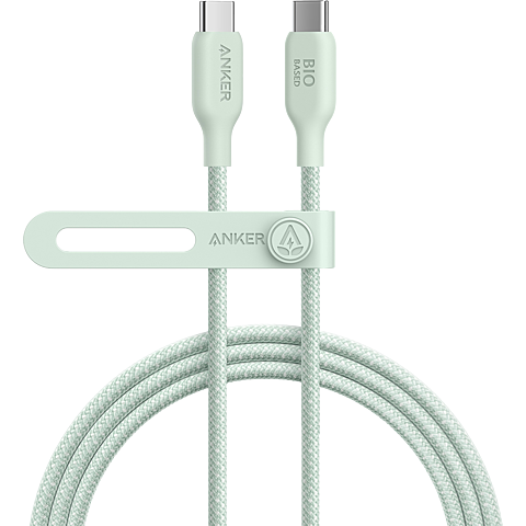 Anker Bio-Based USB-C auf USB-C Kabel 180 cm Grün 99935133 vorne