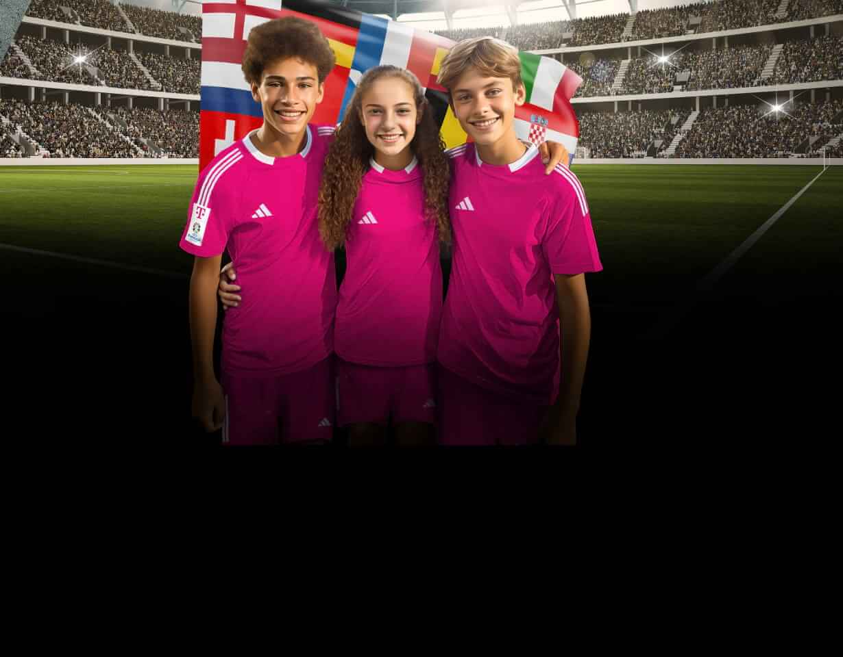 Fahnenträger-Team im Telekom-Trikot