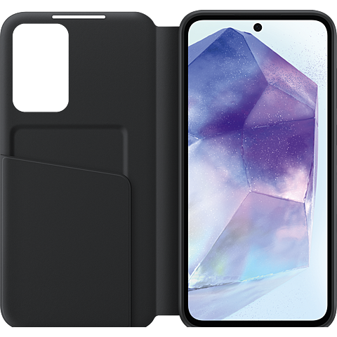 Samsung S-View Wallet Cover Galaxy A55 - schwarz 99935377 seitlich