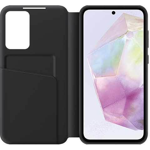 Samsung S-View Wallet Cover Galaxy A35 - schwarz 99935378 seitlich