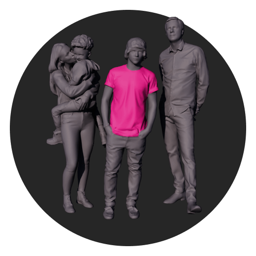 Illustration einer Familie als Symbolbild für verschiedene mögliche Online-Aktivitäten zuhause