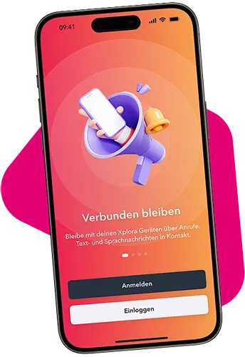 Login Screen der Xplora App