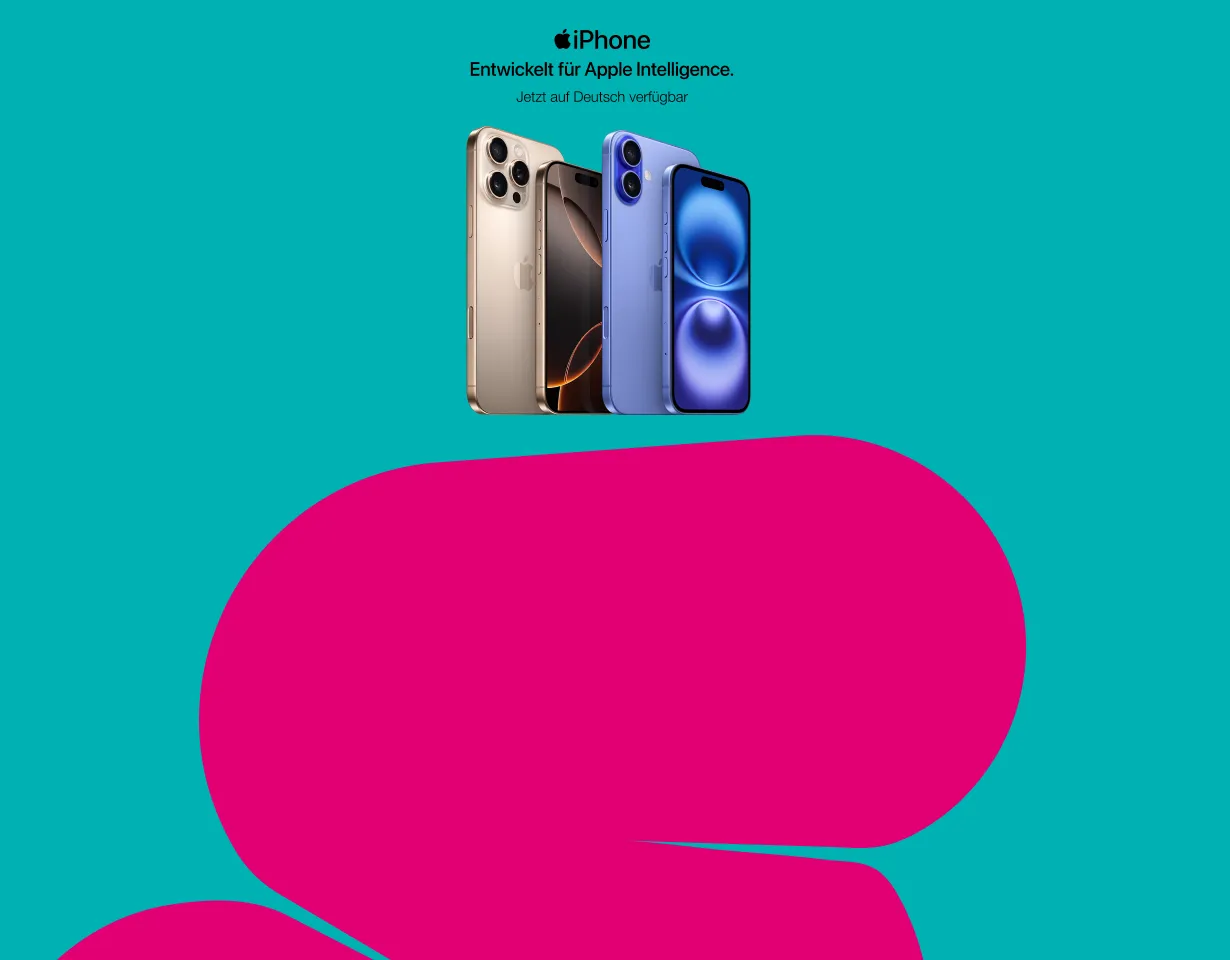 Apple iPhone - Entwickelt für Apple Intelligence. Jetzt auf Deutsch verfügbar.