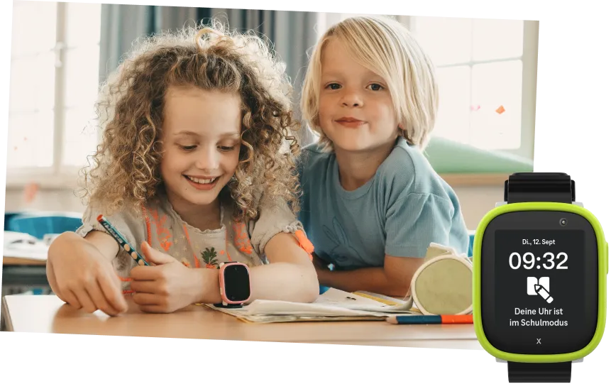 XPLORA X6 Anzeige die sich im Schulmodus befindet
