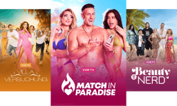 Inhalte bei Joyn PLUS+: Villa der Versuchung, Match in Paradise, Beauty & The Nerd