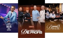 Inhalte bei Joyn PLUS+: Wer stiehlt mir die Show?, Das große Backen – Die Profis, Dinner Duell