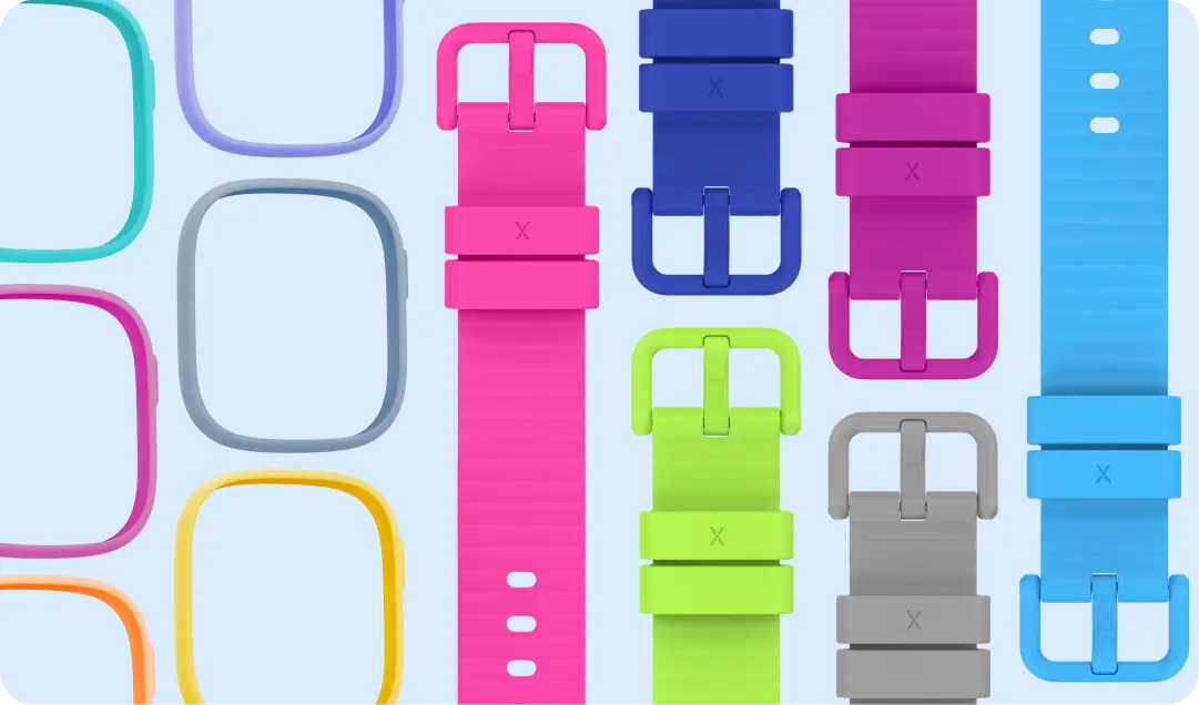 Verschiedene Armbänder der XPLORA X6 Smartwatch
