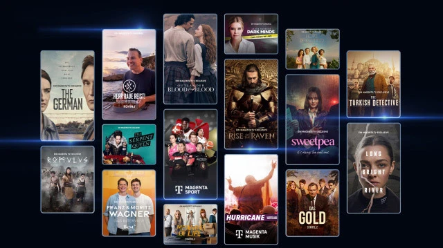 Bühnenmotiv mit einer Auswahl an Serien und Filme-Highlights auf MagentaTV