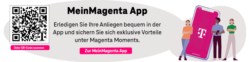MeinMagenta App erleben. Ihr Anliegen bequem erledigen und exklusive Vorteile sichern.
