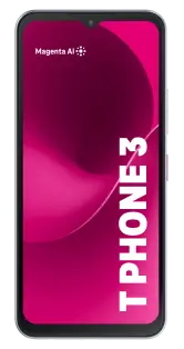 Produktbild des T Phone 3, Vorder- und Rückseite mit Zwei Kameras