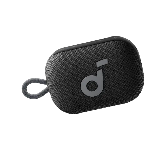 Produktbild eines Soundcore Select 4 Go Bluetooth-Lautsprecher in Schwarz.