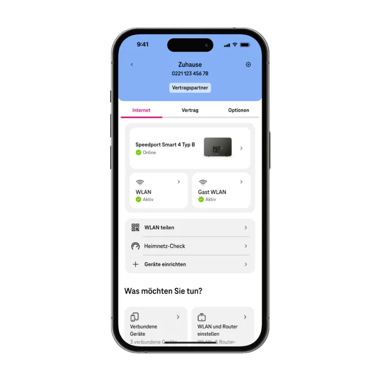 Übersicht und volle Kontrolle innerhalb der App auf einem Smartphone