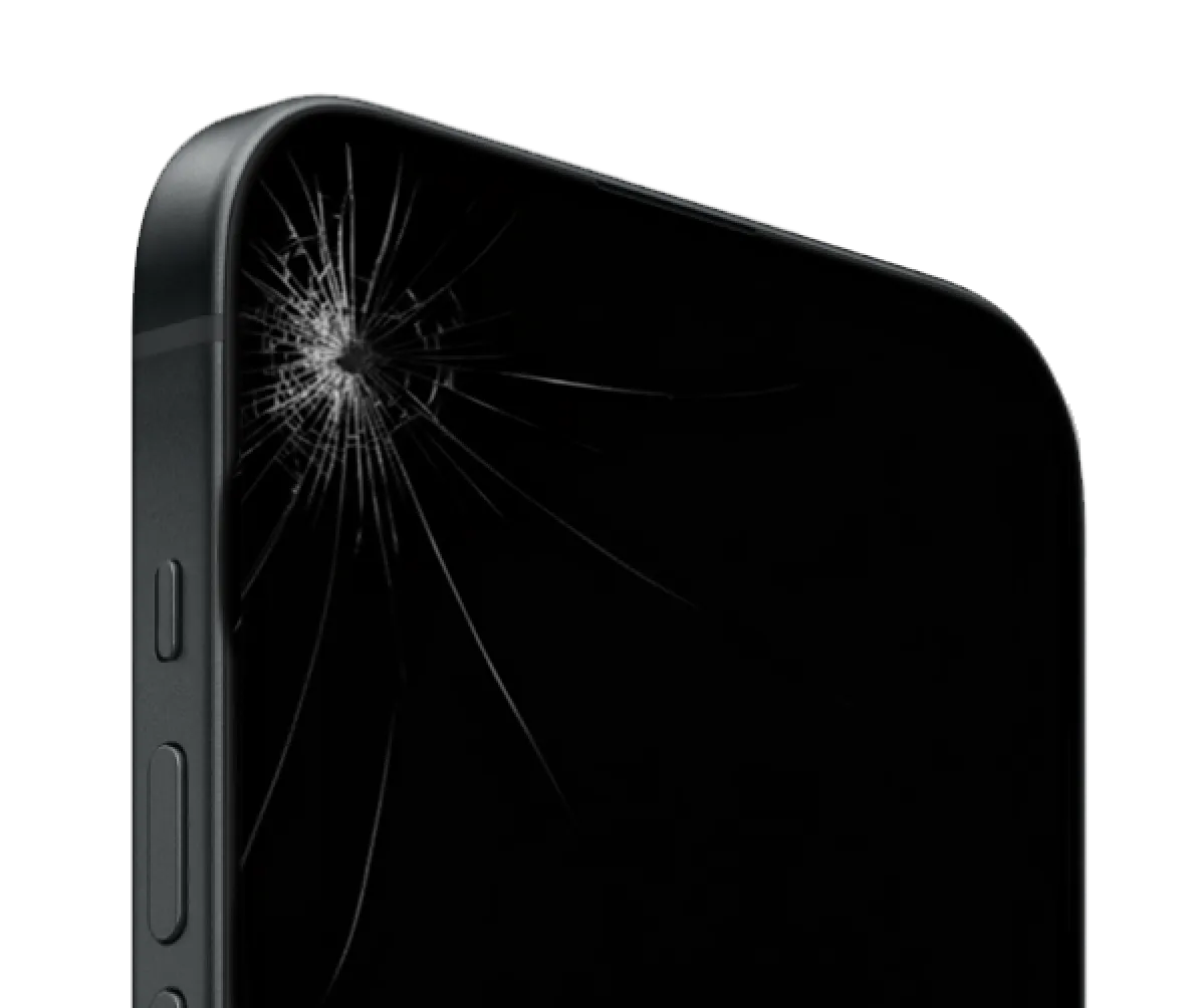 Ein beschädigtes Handydisplay