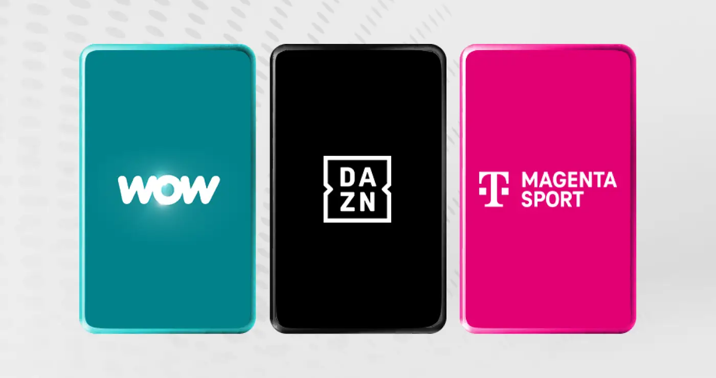 Sport-Monatsabos wie WOW Live-Sport, DAZN Unlimited, DAZN Super Sports oder MagentaSport jetzt 5 € monatlich günstiger.
