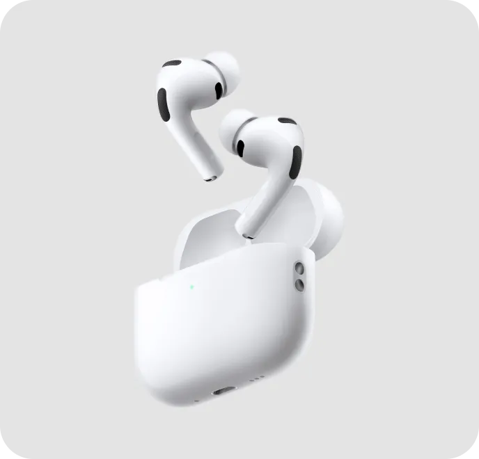 Produktbild der Apple AirPods Pro 3 mit Ladebox.