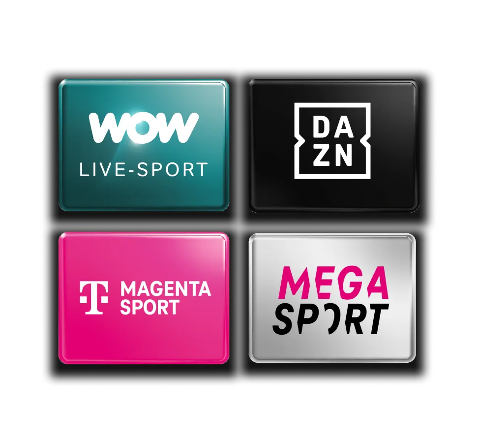 Visual mit WOW Live-Sport, DAZN, MagentaSport und MegaSport
