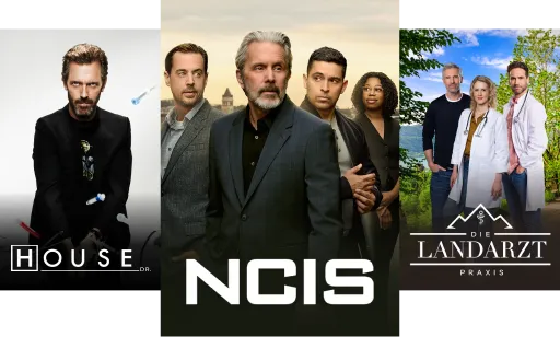 Inhalte bei Joyn PLUS+: Dr. House, Navy CIS, Die Landarzt Praxis