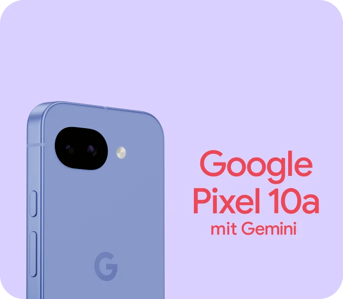 Produktbild eines Google Pixel 10a Smartphones.