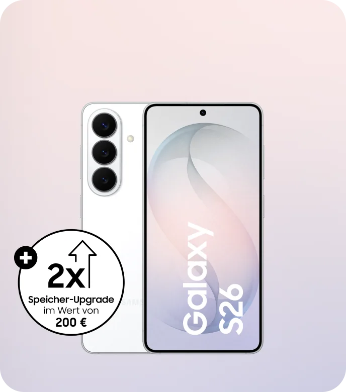 Produktbild eines Samsung Galaxy S26 Smartphones.