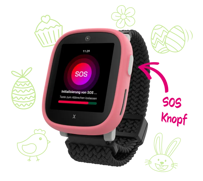 Xplora Smartwatch mit integriertem Notfallknopf, SOS-Taste