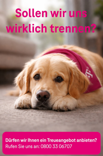 Treueangebot unter Rufnummer 0800 33 06707