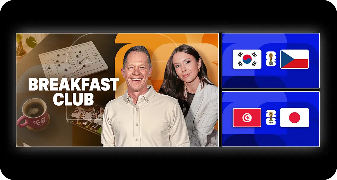 Beispiele für kostenlose Inhalte: Breakfast Club und ausgewählte Spiele