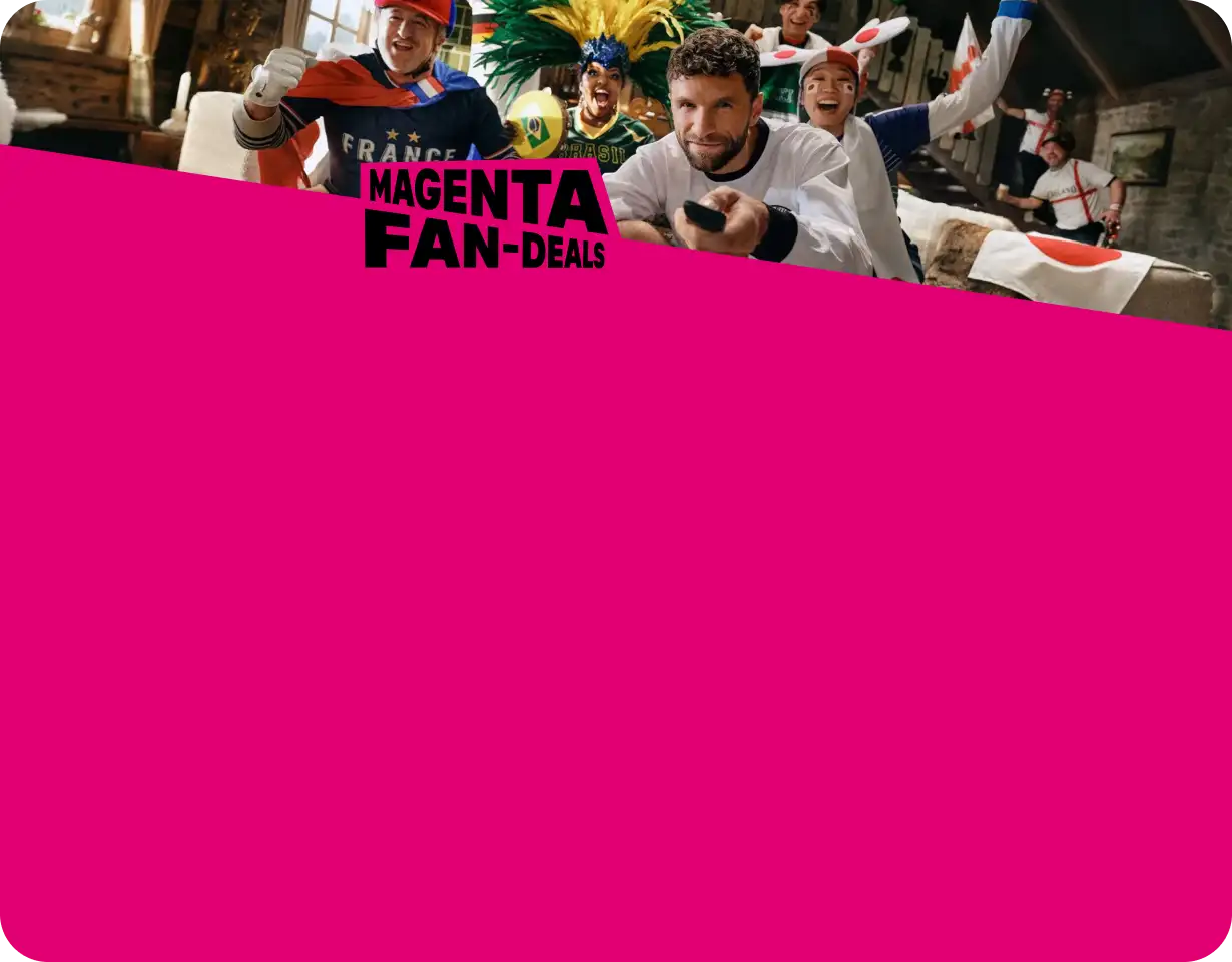 Magenta Fan-Deals - Thomas Müller feiert mit Fans aller Länder