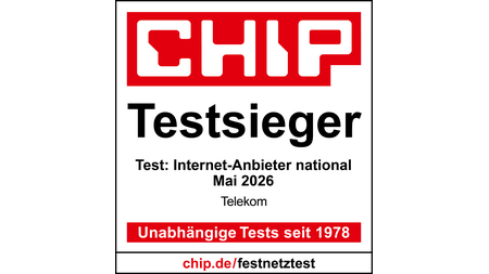 CHIP Testsieger, Test: Internet-Anbieter national Mai 2026, Telekom