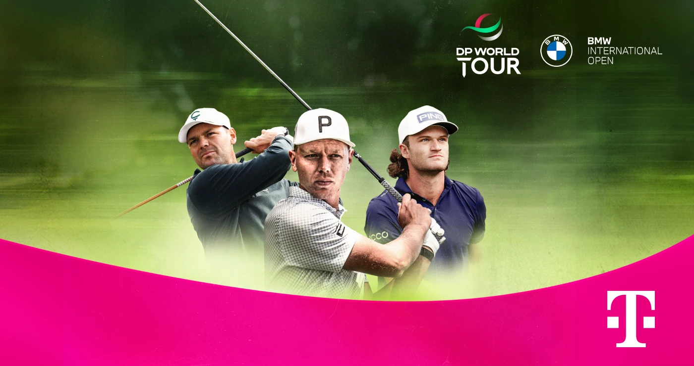Drei Profi Golfspieler