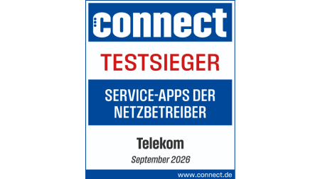 Testsiegel connect Testsieger Service-Apps der Netzbetreiber, Telekom, September 2026
