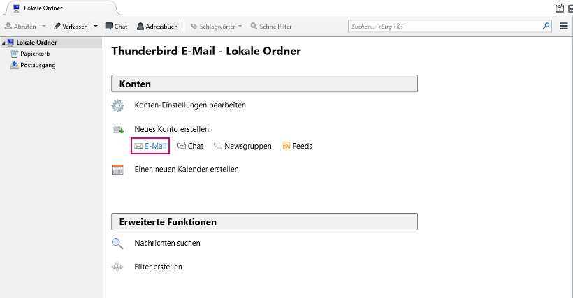 E Mail Adresse In Thunderbird Telekom Hilfe