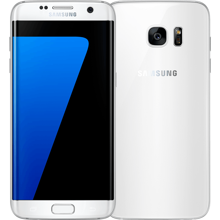 Samsung Galaxy S7 edge weiß vorne und hinten